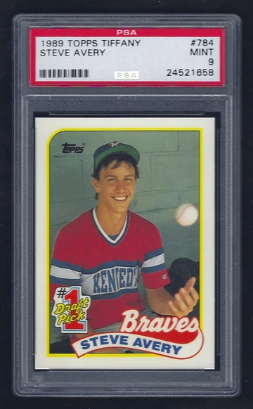 1989 Topps Tiffany #784 Steve Avery RC Graded PSA 9