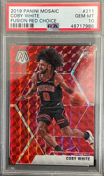 Coby White 2019 Panini Mosaic 4/88 Fusion Red #211