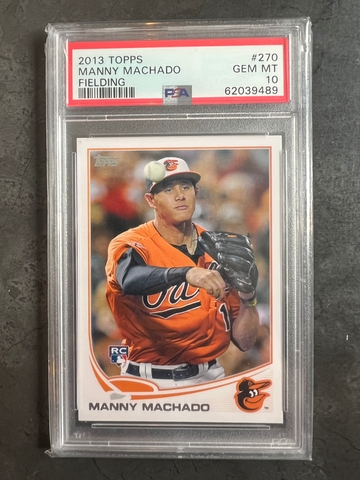 2013 Topps Series 1 Manny Machado PSA 10 #270 Baltimore Orioles RC