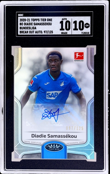 2020-21 Topps Tier One Bundesliga #BO-DSA Diadie Samassekou Break Out Auto. 97 SGC 10