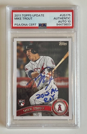 2011 Topps Update Mike Trout - PSA/DNA Authentic Auto 10