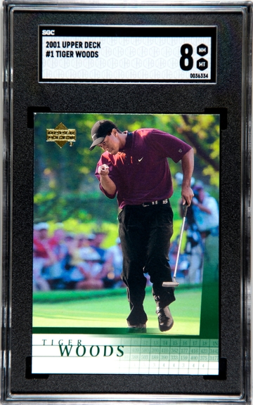 2001 Upper Deck Tiger Woods #1 SGC 8