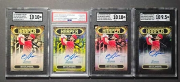 2022 Bowman Sterling Bryce Harper auto lot w/ 1/1 superfractor 