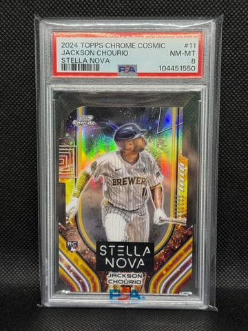 2024 Topps Chrome Cosmic - Jackson Chourio Stella Nova PSA 8
