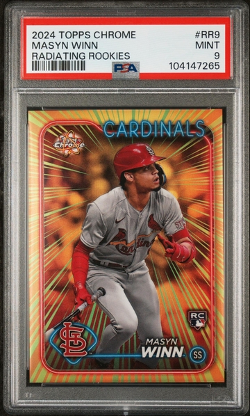 2024 Topps Chrome Radiating Rookies #RR9 Masyn Winn PSA 9