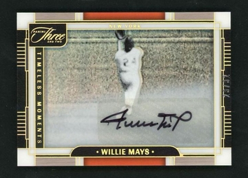 2023 Panini Three and Two TMS-WM Willie Mays Timeless Moments New York Auto