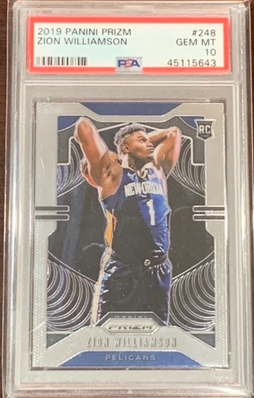 2019 Prizm Zion Williamson PSA 10