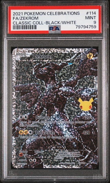 2021 Celebrations #114 Zekrom Classic Coll-Black/White PSA 9
