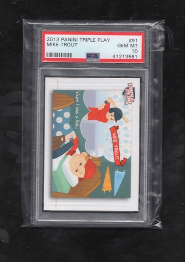 2013 Panini Triple Play #91 Mike Trout LOW POP PSA 10 GEM MINT