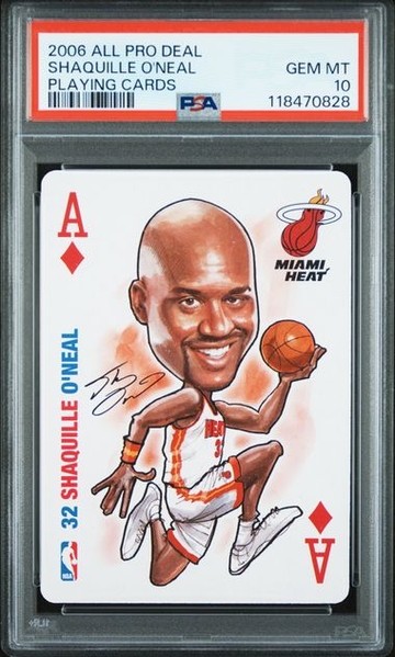2006 All Pro Deal Shaquille O'Neal Playing Cards PSA 10