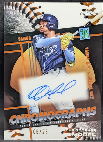 2025 Topps Chrome Chromographs #CHR-CM Christopher Morel Tampa Bay Rays AU /25