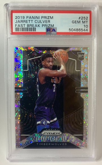2019 Panini Prizm Jarrett Culver Fast Break Prizm PSA 10