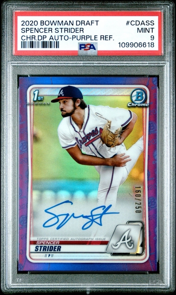 2020 Bowman Chrome Spencer Strider Auto /250
