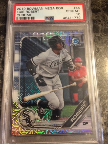 2019 Bowman Mega Box Luis Robert Chrome PSA 10