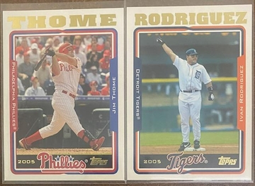 Jim Thome & Ivan Rodriguez 2005 Topps Pre Production