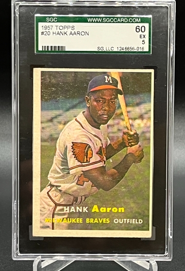 1957 Topps Hank Aaron # 20 - SGC 5
