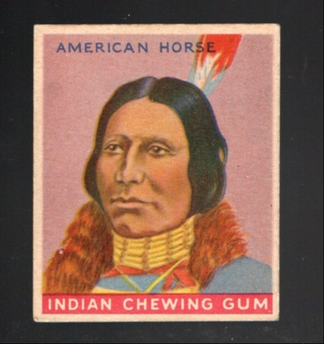 1933 R73 Goudey Gum Inc. Non Sport Indian Gum American Horse #43 of Series 98 Mid/Hi Grade 