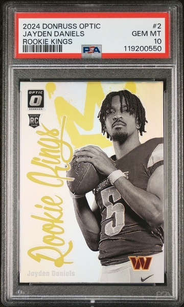 2024 Donruss Optic #2 Jayden Daniels Rookie Kings PSA 10