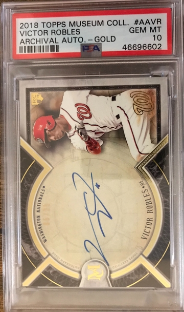 2018 Topps Museum Collection Victor Robles GOLD /25 PSA 10