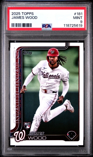 2025 Topps Series 1 James Wood #181 (RC) PSA 9