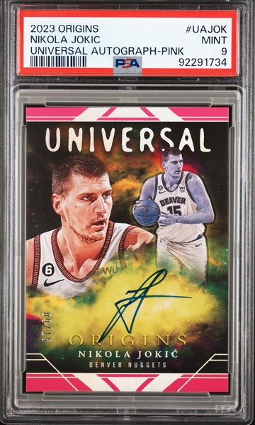 2023 Origins Universal Autographs NIKOLA JOKIC Pink SSP Auto/15! PSA 9!