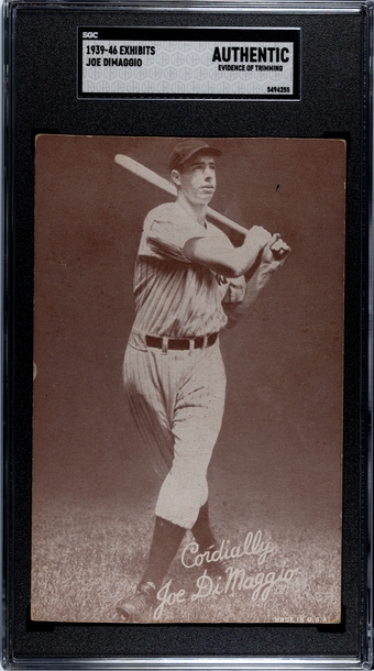 1939-46 Salutation Exhibits Joe DiMaggio New York Yankees SGC A