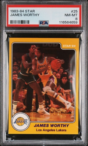1983-84 STAR James Worthy PSA 8