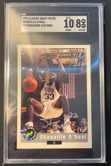 1992 Classic Shaquille O’Neal 418/2500 Autograph SGC 10/8