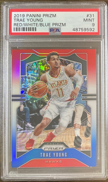 2019 Trae Young Panini Red/White/Blue Prizm PSA 9