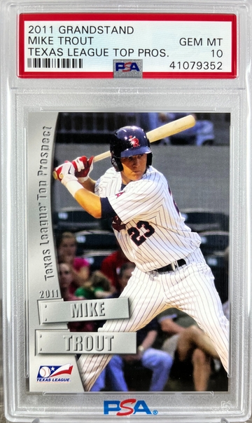 2011 Grandstand Mike Trout Texas League Top Prospect PSA 10