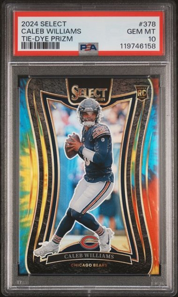 2024 Select Caleb Williams Tie-Dye Prizm #378 PSA 10