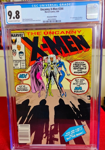 Uncanny X-Men #244 - CGC 9.8 - Newsstand - 1st Appearance of Jubilee