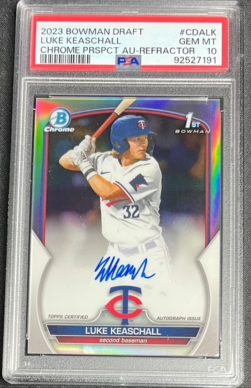 2023 Bowman Draft Luke Keaschall Refractor Auto /499 PSA 10