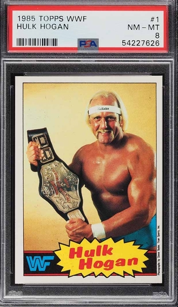 1985 Topps WWF Wrestling Hulk Hogan #1 PSA 8 NM-MT