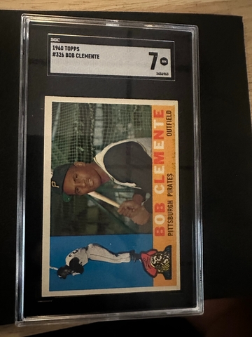 1960 TOPPS #326 BOB CLEMENTE SGC 7 CENTERED NICE