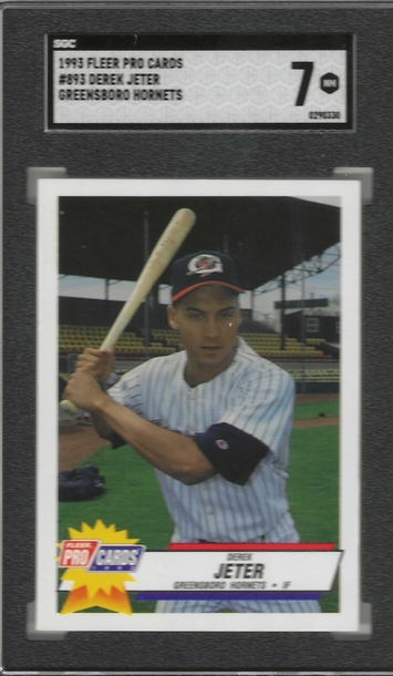 HOF Derek Jeter 1993 Fleer ProCards Greensboro Hornets #893 SINGLE A ISSUE SGC 7 NICE!