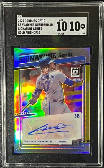 2020 Optic Gold Prizm VLADIMIR GUERRERO JR. Signature Series Auto /10 SGC 10