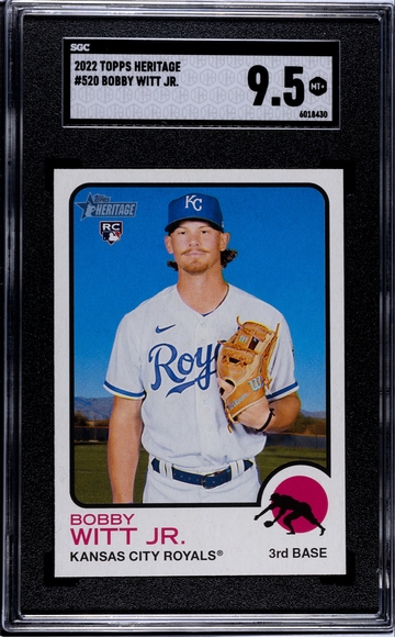 BOBBY WITT JR 2022 Topps Heritage Rc #520 SGC 9.5