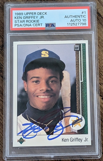 1989 Upper Deck Ken Griffey Jr #1 🔥 Auto PSA 10 GEM MINT 💎 Rookie Card