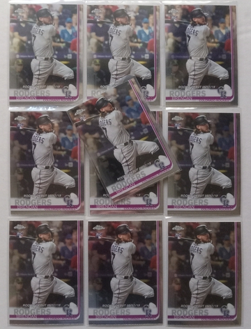 2019 Topps Chrome Update Brendan Rodgers Rookie Debut Lot (10)
