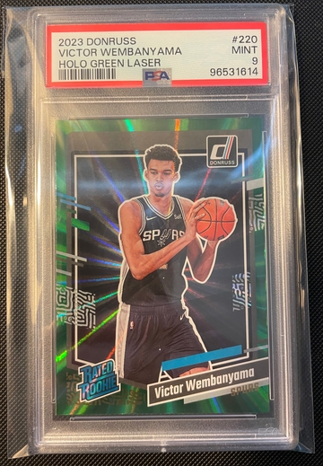 2023 Donruss Victor Wembanyama Green Laser PSA 9