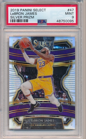 Lebron James 2019 Select Silver Prizm #47 PSA 9 