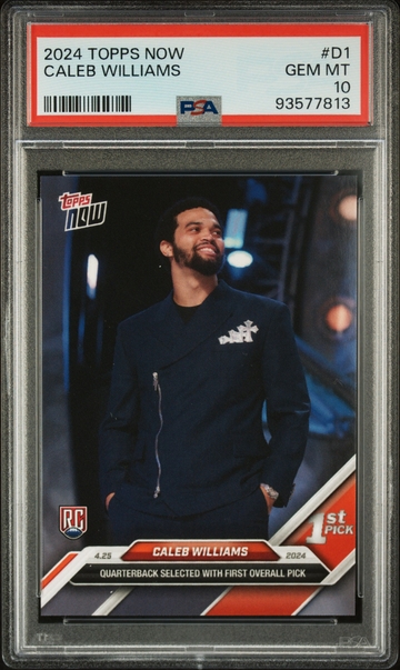 2024 Topps Now Caleb Williams #D1 RC PSA 10