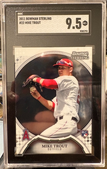 2011 Bowman Sterling Mike Trout Rookie RC SGC 9.5