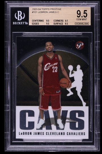 2003 Topps Pristine Lebron James #101 ROOKIE BGS 9.5 GEM MINT PLUS