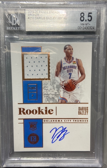 2019-20 encased Darius Bazley rpa /35 bgs 8.5