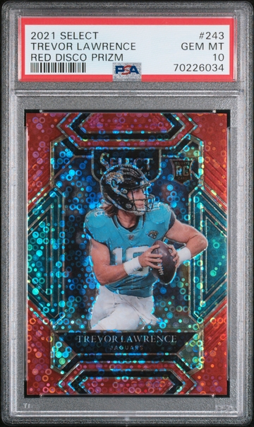 2021 Trevor Lawrence Rookie Red Disco Prizm 32/49 Gem Mint 10