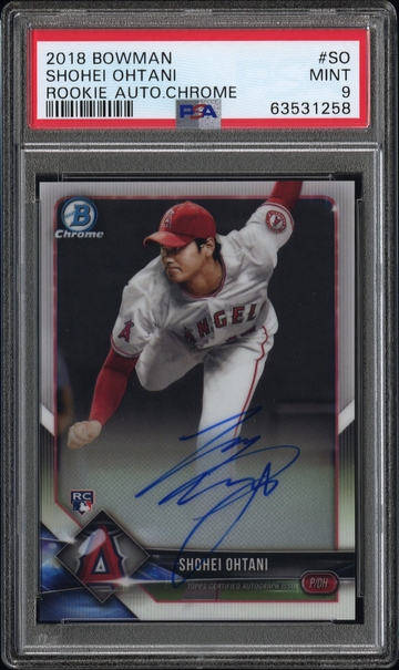 2018 Bowman Chrome Shohei Ohtani Rookie Autograph PSA 9 RC #SO