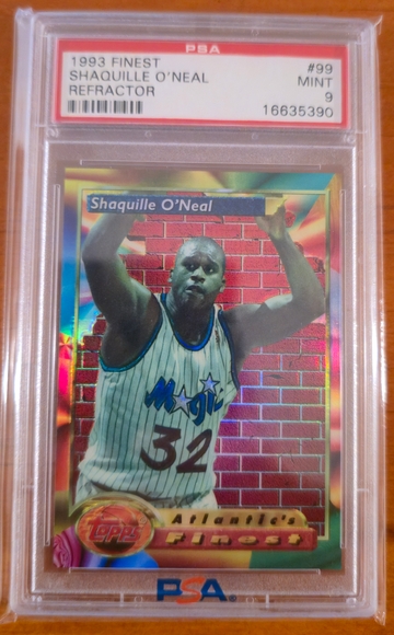 Shaquille o'neal 1993 finest refractor psa 9