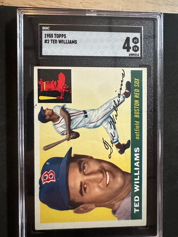 1955 TOPPS TED WILLIAMS #2 SGC 4 SHARP